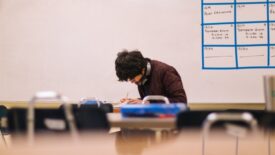 school student in classroom