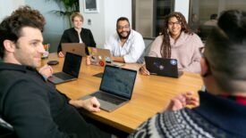 employees in conference room