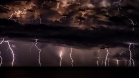 lightning and storm clouds