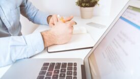 person working at desk