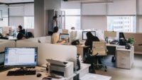 people working at conference table