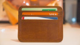 Brown card holder