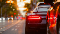 Cars stopped in street