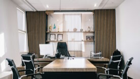 Conference room with big window