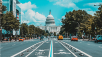 The capitol building from the street