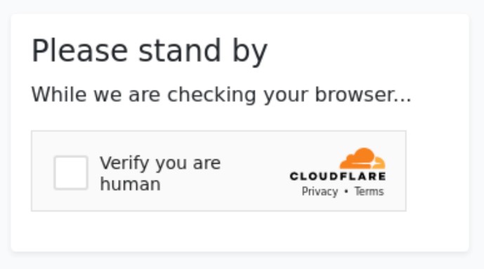 Spoofed Cloudflare CDN message 