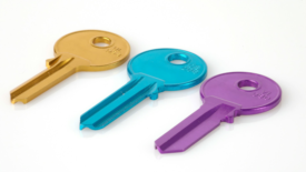 Three colorful keys