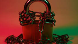 Padlock wrapped in chains