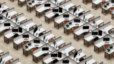 Rows of cubicles