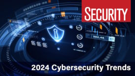 Blue digital background that says "2024 Cybersecurity Trends"